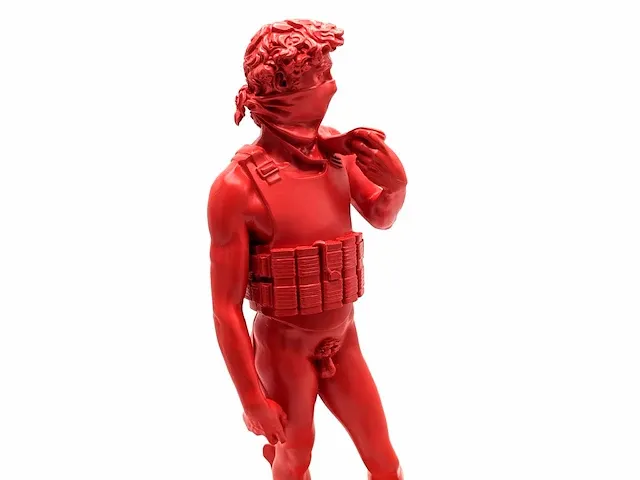 Banksy - sculptuur david (rode editie) - afbeelding 2 van  11
