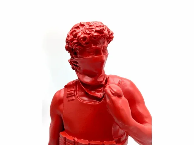 Banksy - sculptuur david (rode editie) - afbeelding 5 van  11