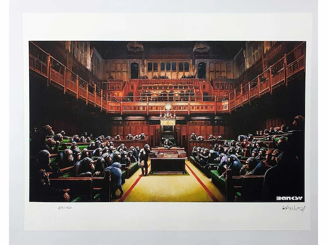 Banksy (1974), gebaseerd op - gedecentraliseerd parlement - afbeelding 1 van  7
