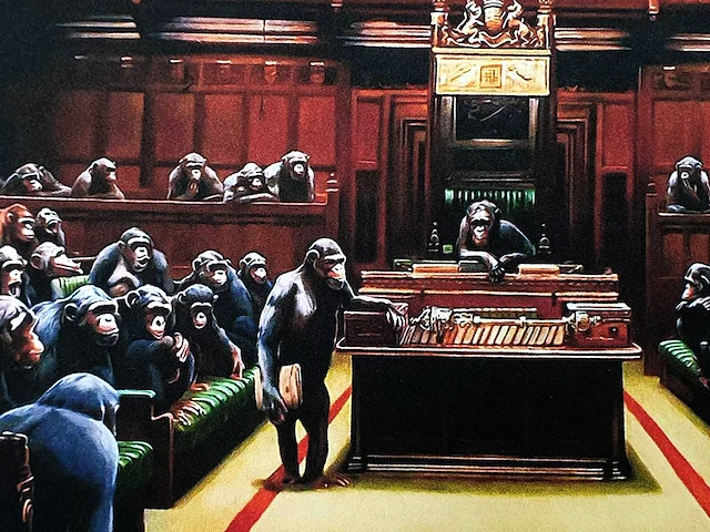 Banksy (1974), gebaseerd op - gedecentraliseerd parlement - afbeelding 4 van  7