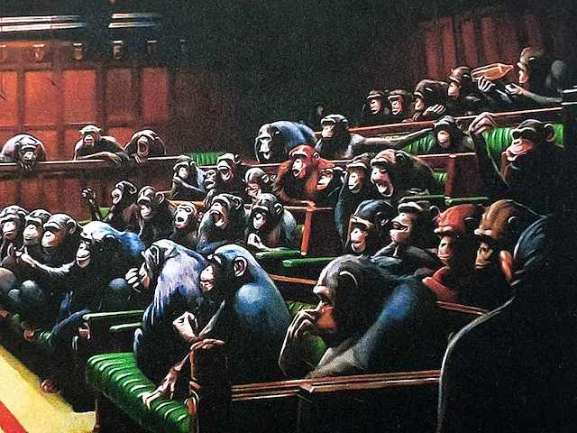 Banksy (1974), gebaseerd op - gedecentraliseerd parlement - afbeelding 5 van  7