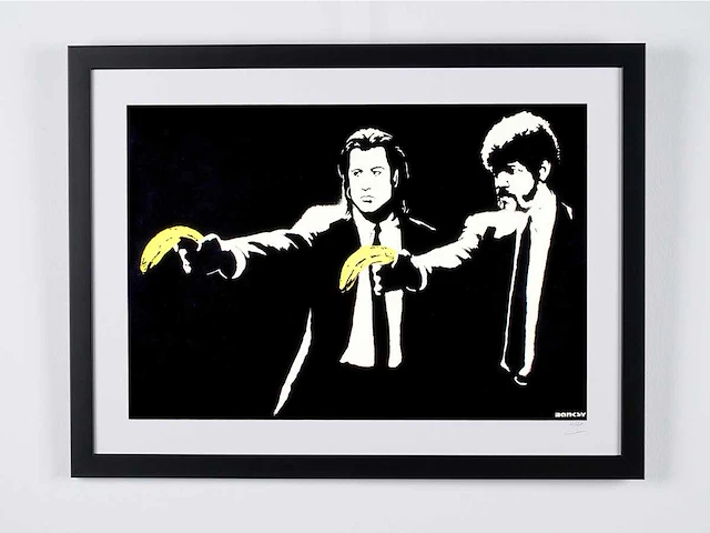 Banksy (after) - "pulp fiction" 2004 - 70x50 cm -70x50 cm - uit privécollectie - nieuwstaat - afbeelding 1 van  7