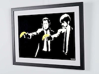 Banksy (after) - "pulp fiction" 2004 - 70x50 cm -70x50 cm - uit privécollectie - nieuwstaat - afbeelding 3 van  7