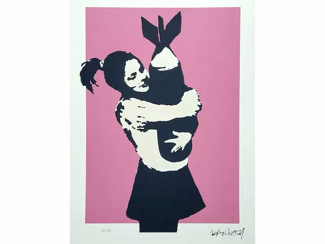 Banksy (geboren 1974), gebaseerd op - bomb hugger - afbeelding 1 van  5