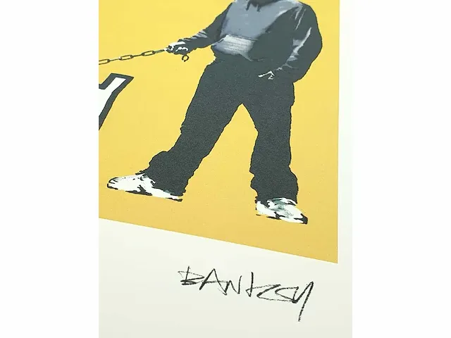 Banksy (geboren 1974), gebaseerd op - harking dog - afbeelding 3 van  5