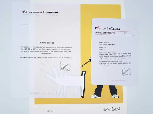 Banksy (geboren 1974), gebaseerd op - harking dog - afbeelding 5 van  5