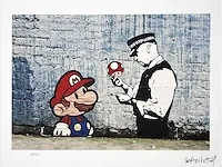 Banksy (geboren in 1974), gebaseerd op - super mario mushroom cop - afbeelding 1 van  3