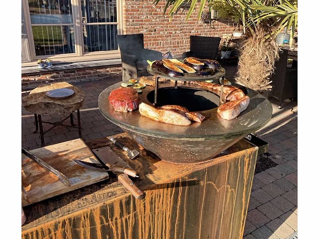 Barbecue handmade welden cortenstaal - afbeelding 5 van  7