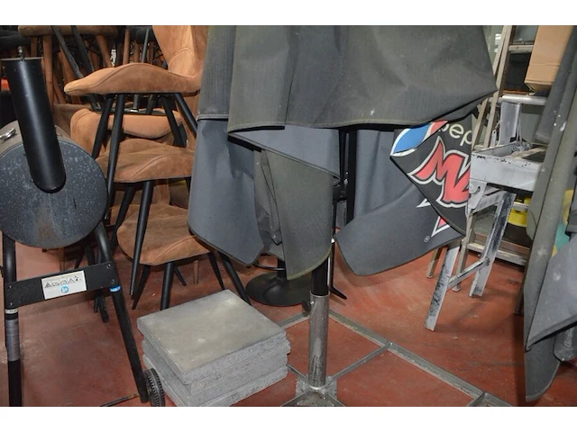 Barbecue smoke, 2 parasols op voet (36,34) - afbeelding 3 van  10