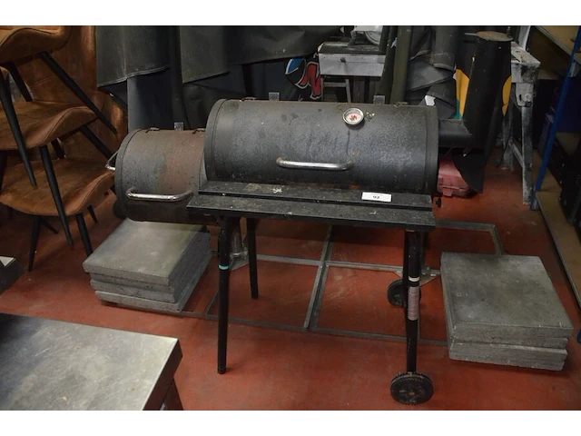 Barbecue smoke, 2 parasols op voet (36,34) - afbeelding 4 van  10