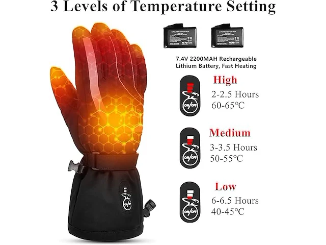 Barchi heat verwarmde handschoenen (xl) - afbeelding 4 van  4