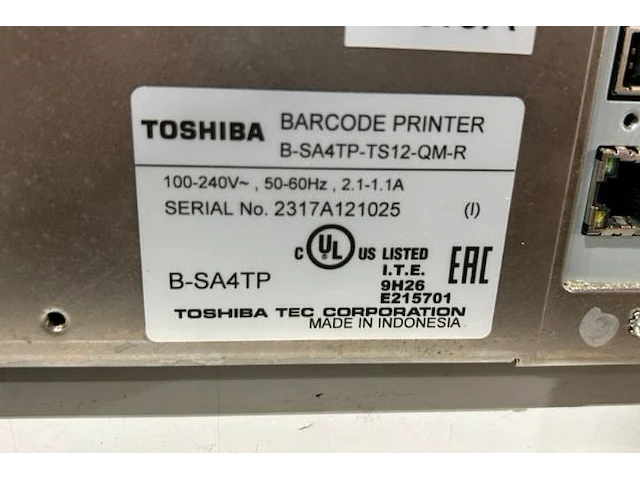 Barcodeprinter toshiba - afbeelding 5 van  6