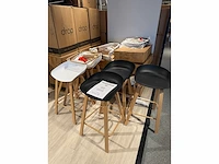 Barkruk alani - wit + zwart (38x) - afbeelding 4 van  5