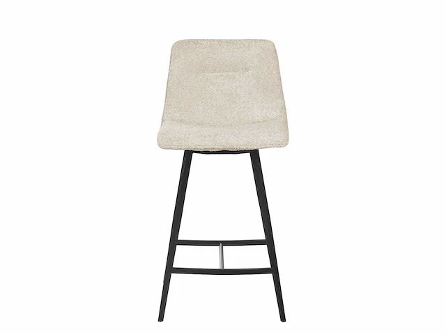 Barkruk ecru chenille stof (4x) - afbeelding 2 van  7