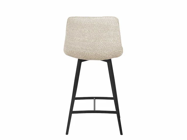 Barkruk ecru chenille stof (4x) - afbeelding 5 van  7
