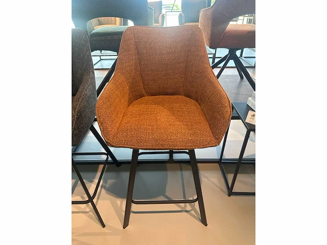 Barkruk terracotta weave (4x) - afbeelding 4 van  4