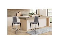 Barkrukken - donkergrijs fluweel (x4) - afbeelding 2 van  9