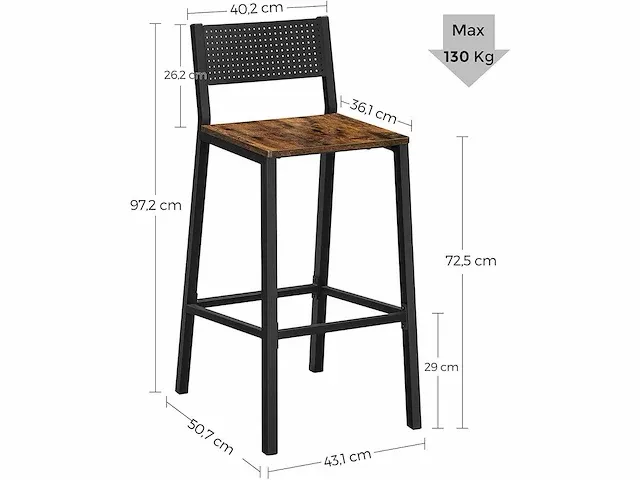 Barkrukken, set van 6 kinderstoelen - afbeelding 3 van  9