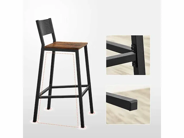 Barkrukken, set van 6 kinderstoelen - afbeelding 5 van  9