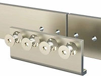 Barn door hardware , 6 ft landelijke stijl geborsteld rvs muurmontage - afbeelding 6 van  8