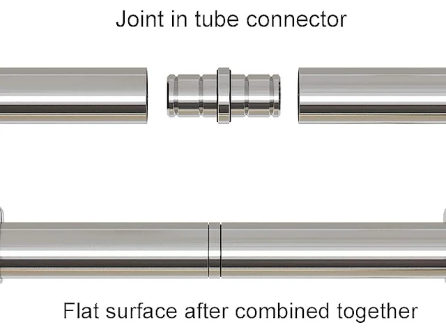 Barn-door single schuifdeur beslag 6ft geborsteld rvs plafondmontage - afbeelding 5 van  6