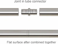 Barn-door single schuifdeur beslag 6ft geborsteld rvs plafondmontage - afbeelding 5 van  6