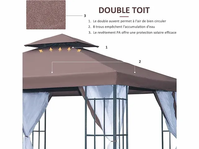 Barnum gazebo koloniale stijl buitentent - afbeelding 4 van  9