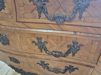 Barok commode brons en marmer - afbeelding 3 van  7