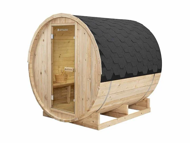 Barrelsauna met kachel en toebehoren - afbeelding 2 van  4