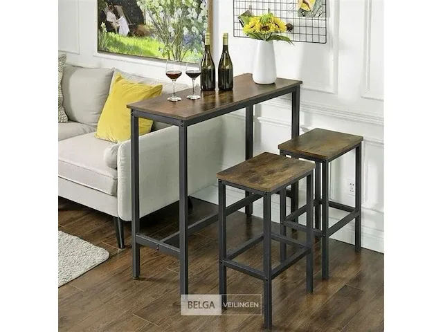 Bartafel - vintage - spaanplaat - ‎100x40x90 - afbeelding 2 van  3