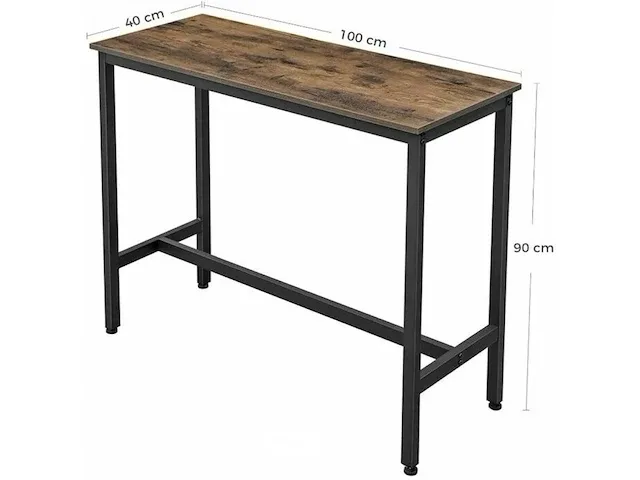 Bartafel - vintage - spaanplaat - ‎100x40x90 - afbeelding 3 van  3