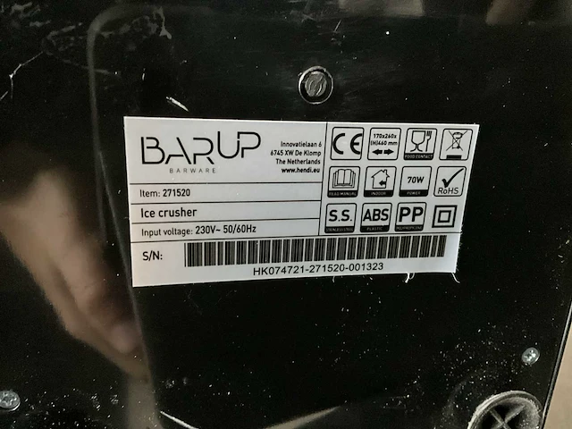 Barup 271520 ijsbewerkingsmachine - afbeelding 3 van  3
