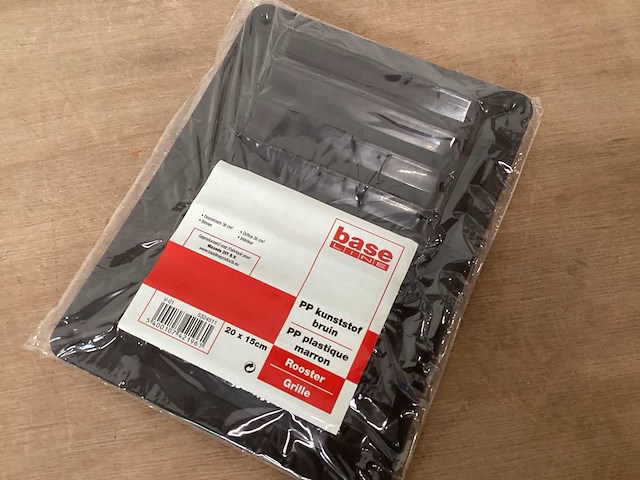 Base schoepenrooster 20x15 cm kunststof bruin (67x) - afbeelding 1 van  2