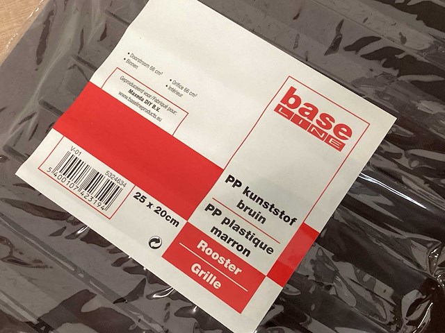 Base schoepenrooster 25x20cm kunststof bruin (45x) - afbeelding 2 van  4