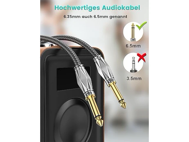 Basgitaar kabel jacks 8m - afbeelding 3 van  4