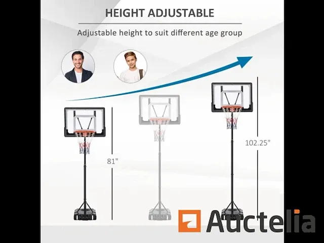 Basketbal stand 5.1ft-6.9ft basketbal ring - afbeelding 1 van  12