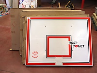 Basketbord zonder ring (x4) - afbeelding 1 van  3