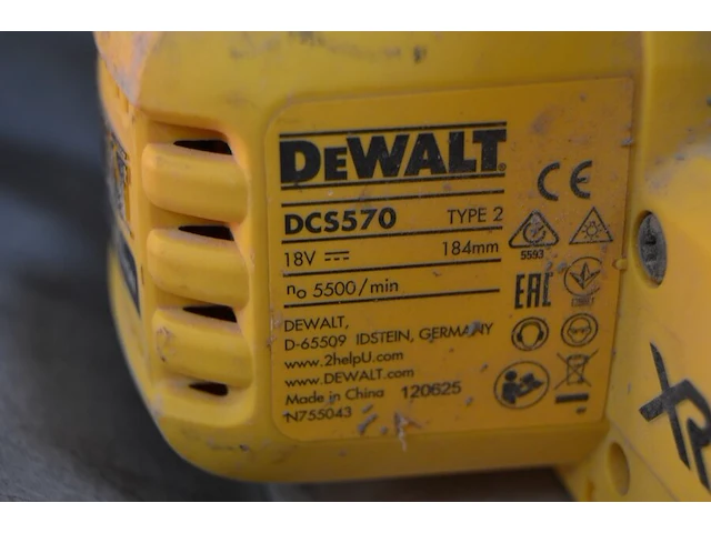 Batterij afkortzaag dewalt dcs 570 zonder batterij, batterij wipzaag dewalt dcs 334zonder batterij(6,7) - afbeelding 10 van  10