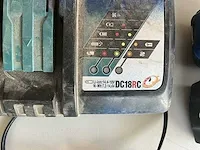 Batterijlader makita dc18rc en 2 accu’s bl1850b - afbeelding 3 van  4