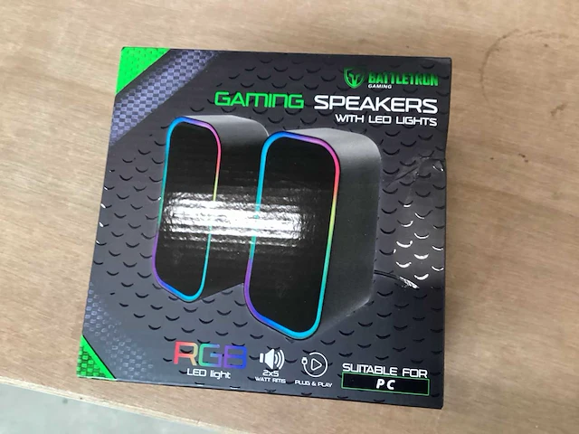 Battletron pc gaming speakers met led (7x) - afbeelding 2 van  4