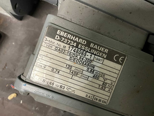 Bauer + sew electro motor met reductie (6x) - afbeelding 2 van  9