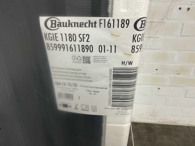 Bauknecht kgie 118p sf2 koelkast - afbeelding 2 van  5