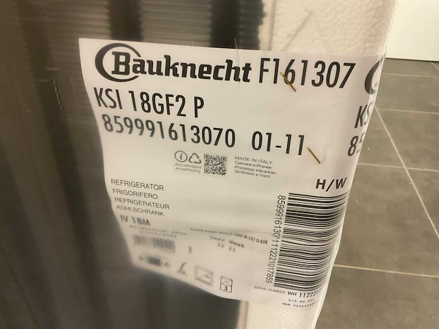 Bauknecht ksi 18gf2 p koelkast - afbeelding 2 van  4
