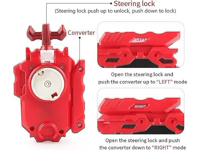 Baybledas gyro burst turbo blade set (rood) - afbeelding 5 van  5