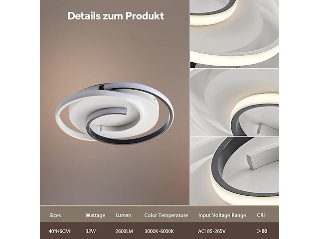 Bayht plafondlamp met afstandsbediening - afbeelding 2 van  4