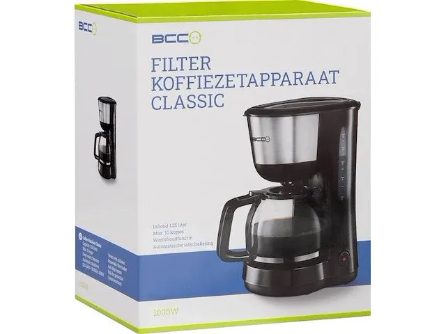 Bcc classic koffiezetapparaat - filterkoffie - zwart - 10 koppen - afbeelding 3 van  3