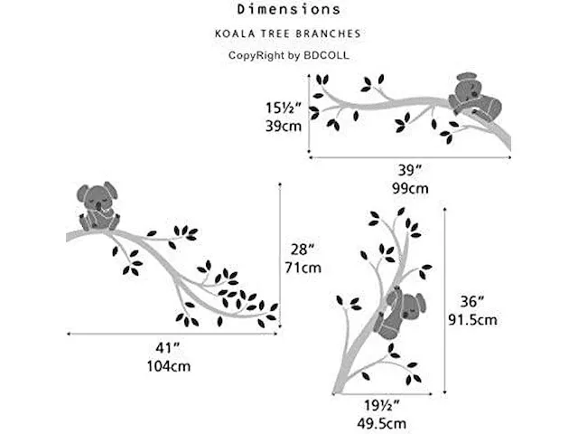 Bdecoll koala boom muurtattoo - afbeelding 3 van  3