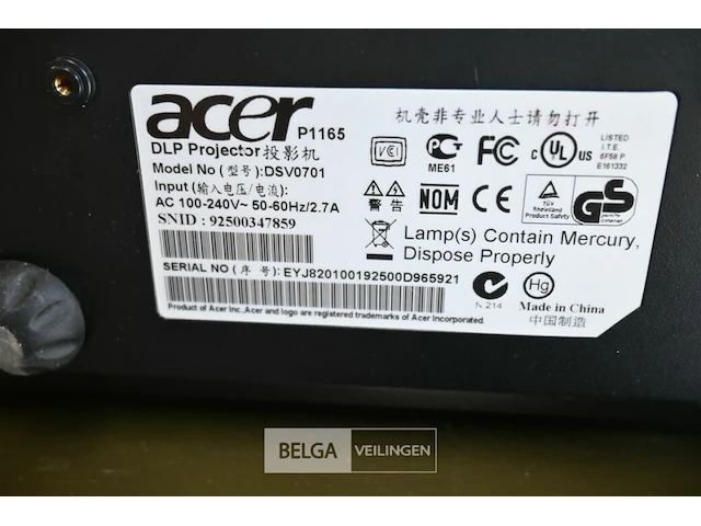 Beamer acer - afbeelding 3 van  3