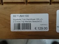 Beaufort10 teak bijzettafel tuin rechthoek 100 x 50cm - afbeelding 5 van  5