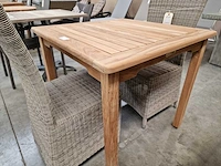 Beaufort10 teak tuintafel horeca 80x80cm met blokpoten - afbeelding 3 van  4